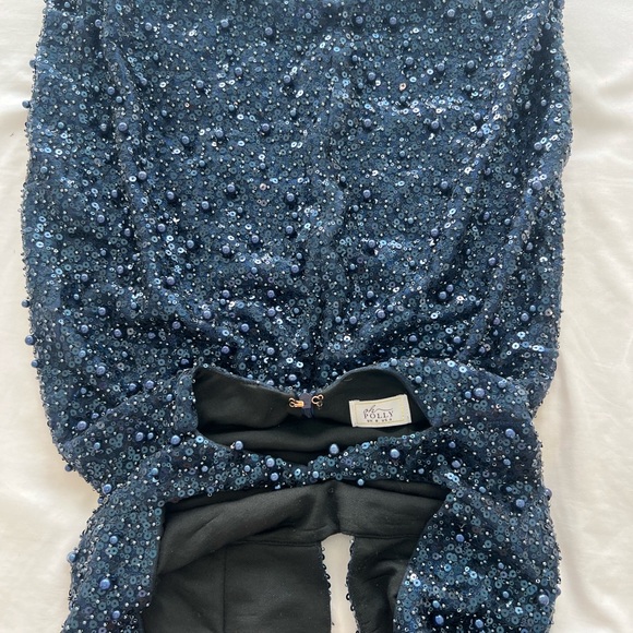 Oh Polly Blue Sequin Mini Dress - Picture 4 of 5